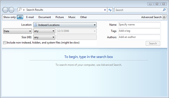 How To Search Vista By Date