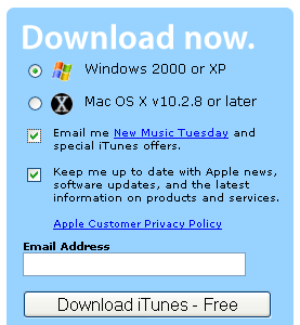 Windows XP / Apple iPod / Apple iTunes: Download iTunes