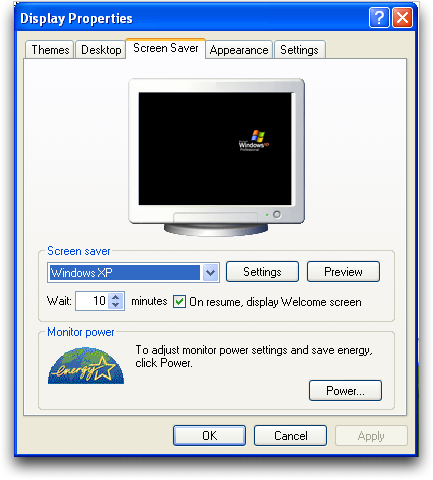 Windows XP / WinXP / Display: Screen Saver