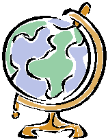 cartoon globe