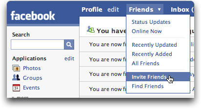 Facebook: Invite Friend