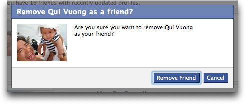 Facebook Remove Friend