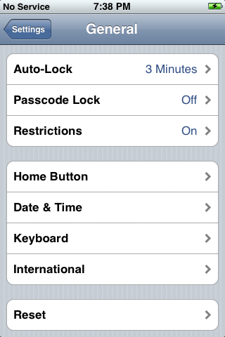 iphone reset 3: Settings: Reset