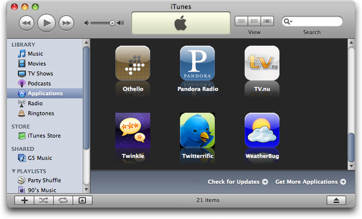 itunes applications