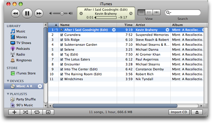 Apple iTunes: CDDB delivers up all the track song music album cd titles. yay!