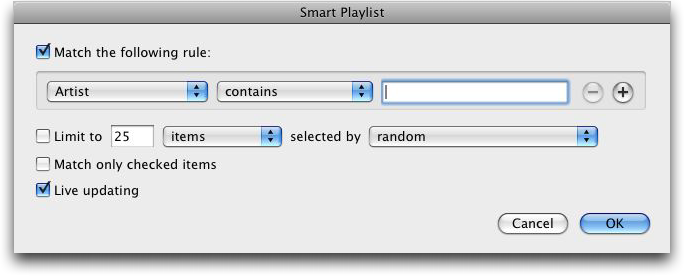 Apple iTunes Smart Playlist