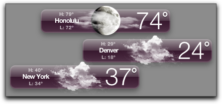 Mac OS X: Dashboard: Weather Widgets