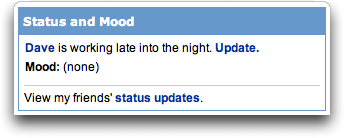 MySpace: Status and Mood: Classic Skin