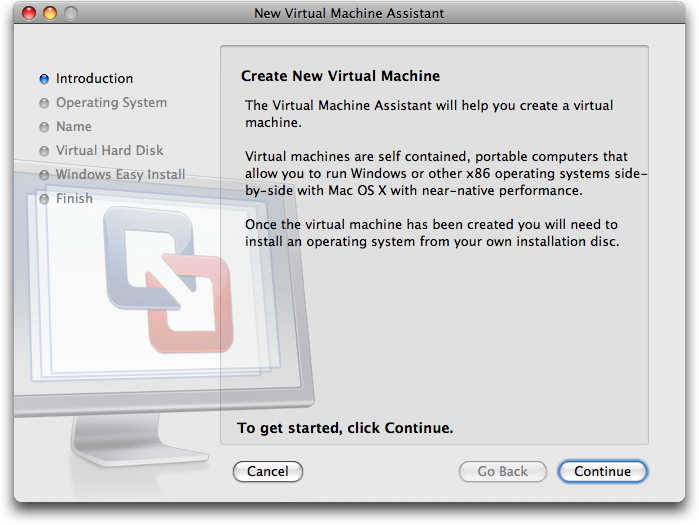 VMWare Fusion: Create and Install a New VM Operating System