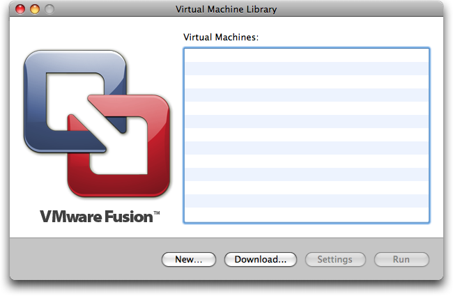 VMWare Fusion: No VM Operating System installed