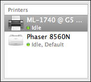 mac print fax new printer added