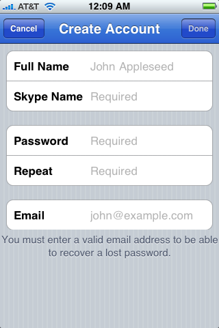 skype for iphone login