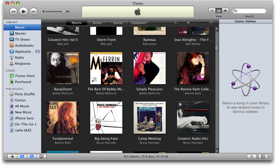 apple itunes 8 genius sidebar