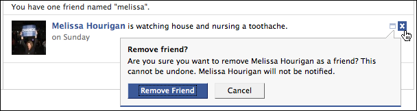 facebook friends unfriend melissa hourigan