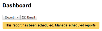 google analytics email scheduled confirm (website stats)