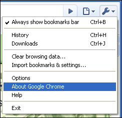 google chrome about