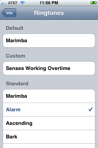 iphone custom ringtone per contact