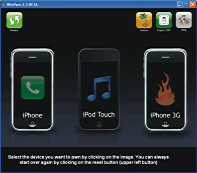 Apple iPhone unlock/jailbreak WinXP winpwn