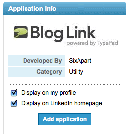 linkedin add bloglink