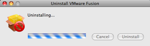 uninstall vmware fusion uninstalling