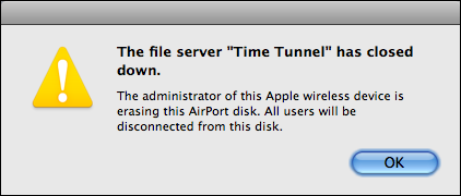 airport time capsule shut down