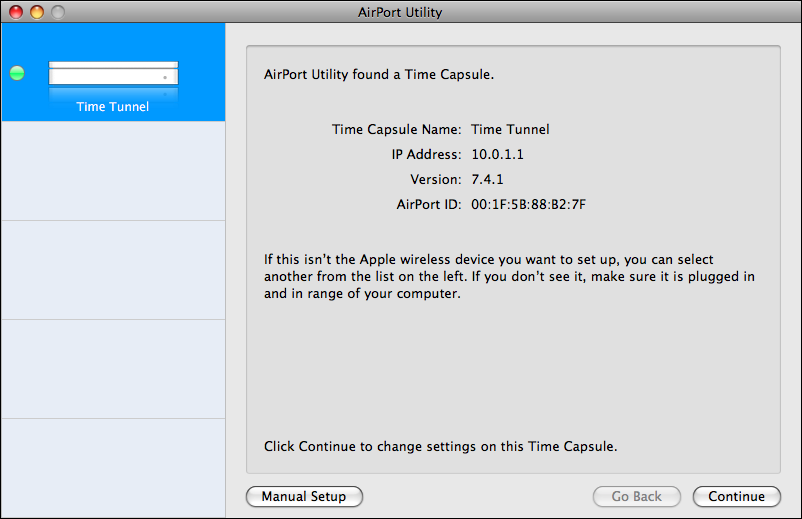 Apple time capsule hook up