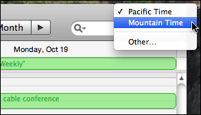 apple ical timezone settings