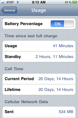 apple iphone battery percentage