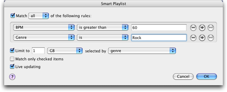 apple itunes ipod smart playlist shuffle