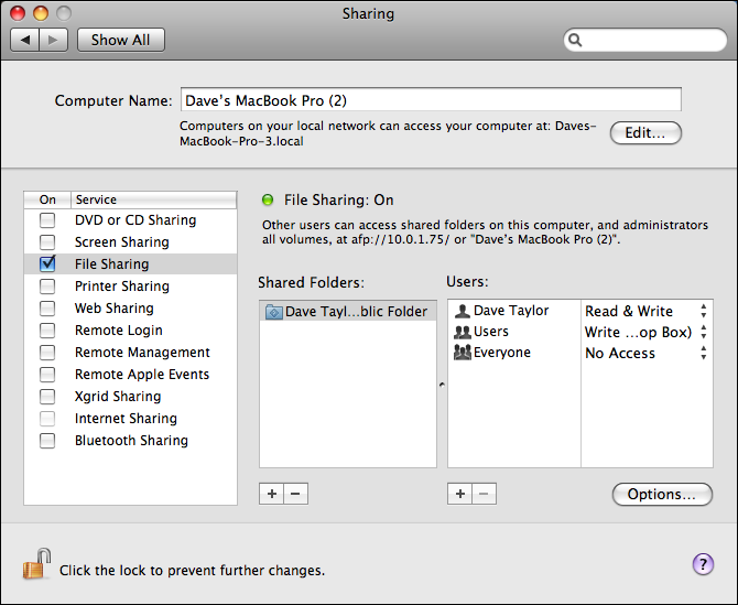 apple mac system preferences sharing