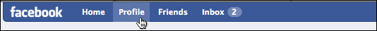 facebook navbar top left profile