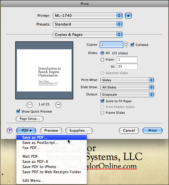 powerpoint file print save as pdf