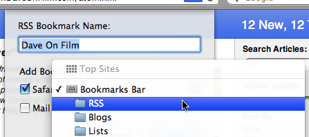 safari 4 rss bookmark folder bar