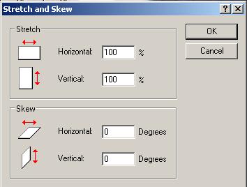 stretch and skew dialog