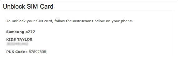 att wireless unblock sim card puk code 1
