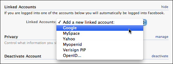 facebook my account settings linked accounts 3