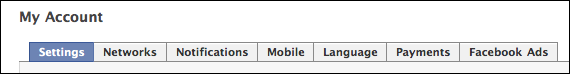 facebook my account settings