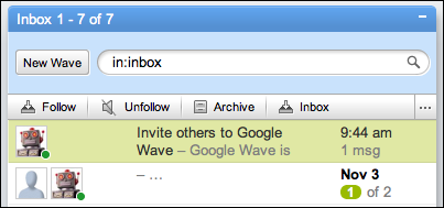 google wave inbox