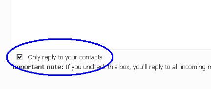 hotmail only reply to contacts