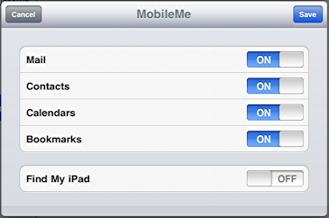 ipad mail settings mobileme config