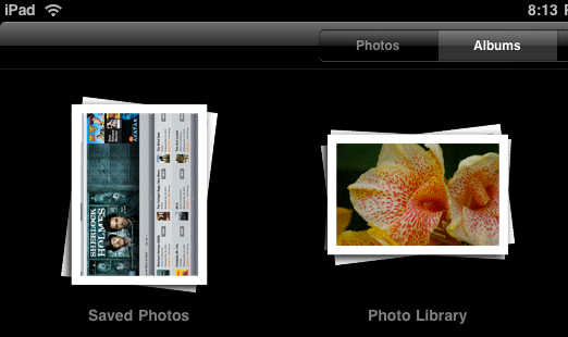 ipad photos albums