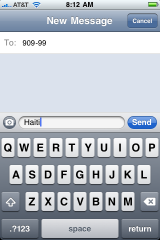 iphone text txt message haiti 5