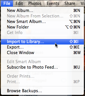 iphoto file import to library