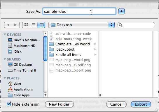 mac pages file export microsoft word save as