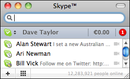 skype contacts window