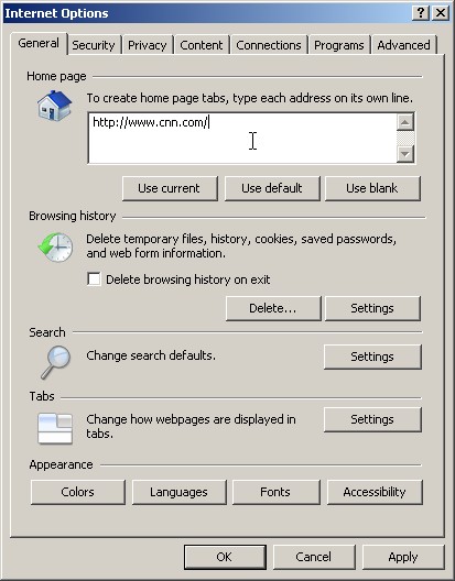 windows internet explorer msie options internet settings