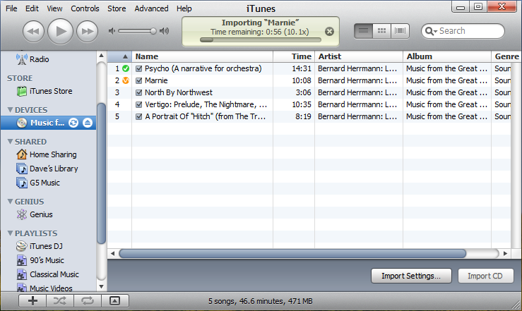 itunes 12 mac cd import