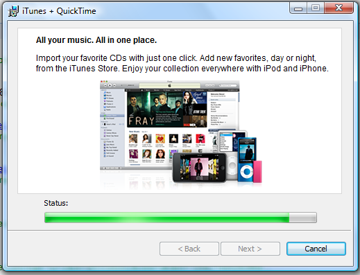 windows vista installing itunes 2