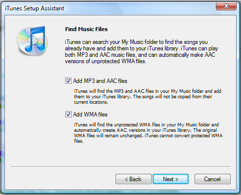 windows vista itunes setup assistant 2