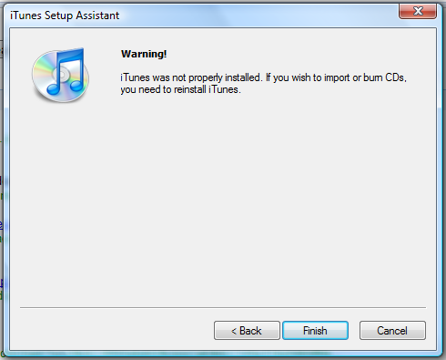 windows vista itunes setup assistant 4